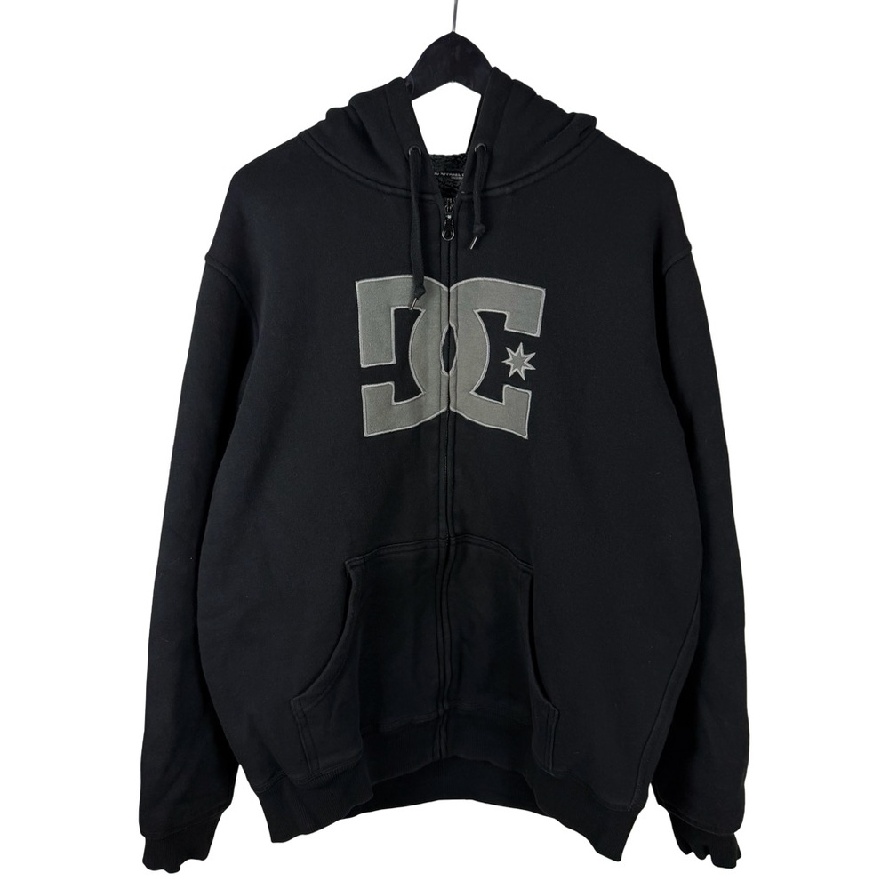 Vintage 2000s DC Skateboards Sherpa Lined Streetwear Full Zip Hoodie Size L
